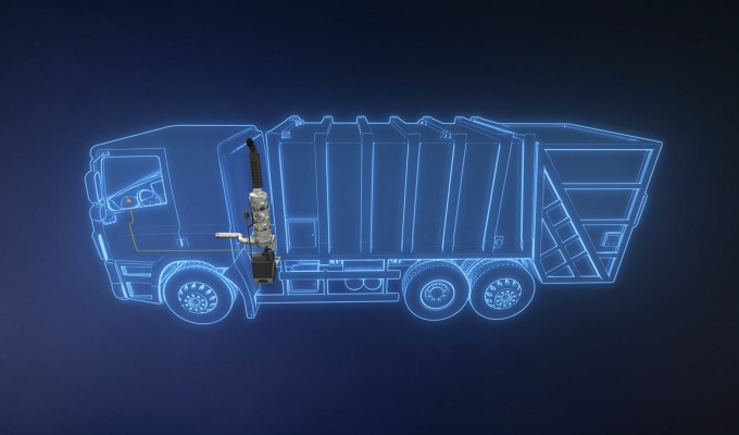 Ảnh minh họa bộ xử lý khí thải gắn thêm cho xe tải. Ảnh: Proventia