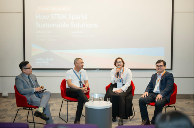 Hội thảo STEM: Khơi dậy những giải pháp bền vững quy tụ diễn giả từ Đại học RMIT Việt Nam, Schneider Electric, LaVie và trường Đại học Tân Tạo. Ảnh: RMIT