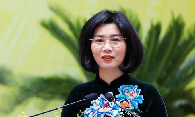 Tân Chủ tịch HĐND TP Hà Nội Phùng Thị Hồng Hà. Ảnh: Giang Huy