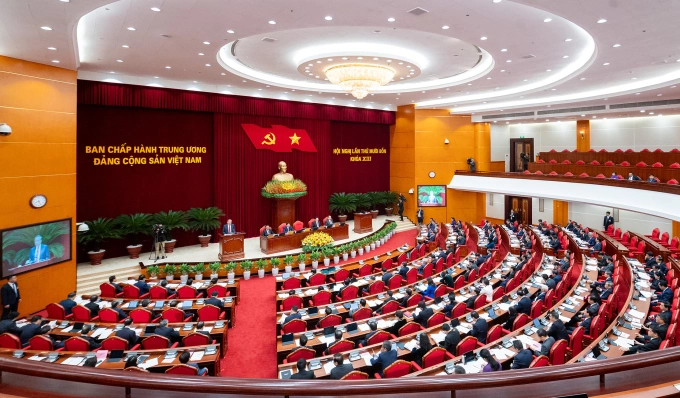 Phiên khai mạc Hội nghị Trung ương 14 khóa 13, ngày 5/11/2025. Ảnh: Phạm Thắng