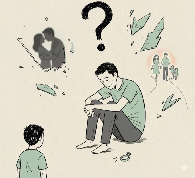 Nhìn thấy người mới của vợ cũ, tôi biết mình hết cơ hội