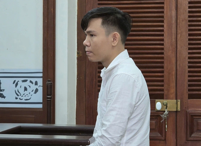 Bị cáo Lê Văn Quang tại tòa hôm nay. Ảnh: Bình Nguyên