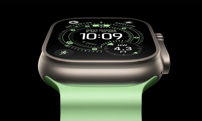 Apple Watch Ultra 3 vỏ titan.