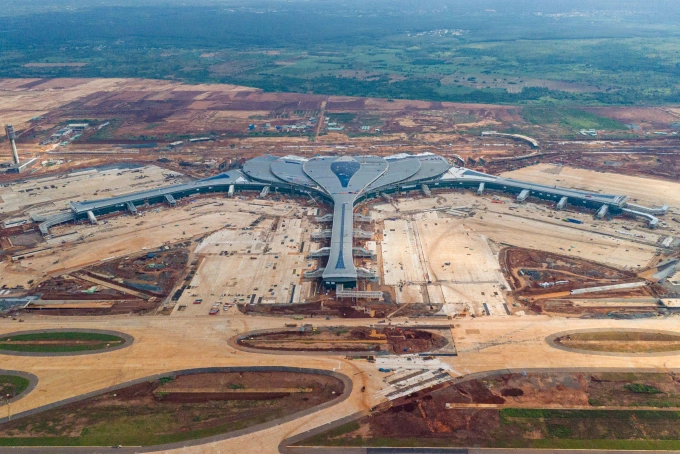 Sân bay Long Thành tăng tốc thi công. Ảnh: Ánh Dương