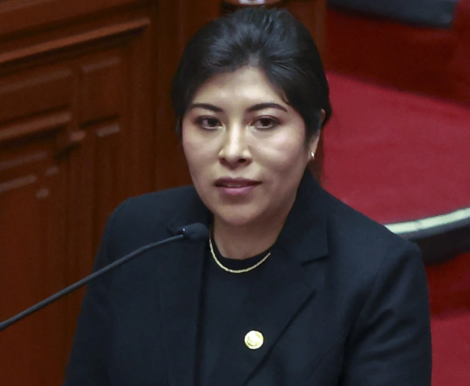 Bà Betssy Chavez tại quốc hội ở thủ đô Lima, Peru tháng 11/2022. Ảnh: Quốc hội Peru