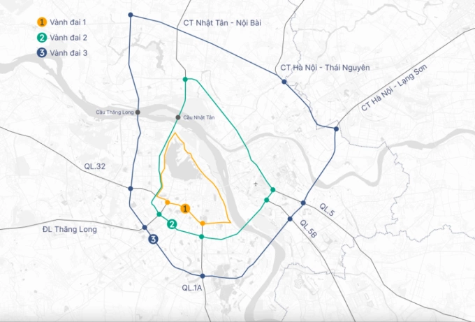 Ba tuyến đường vành đai thực hiện lộ trình hạn chế phương tiện sử dụng nhiên liệu hóa thạch. Đồ họa: Hoàng Khánh