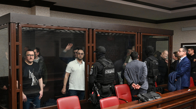 Các bị cáo trong tại phiên tòa. Ảnh: Reuters