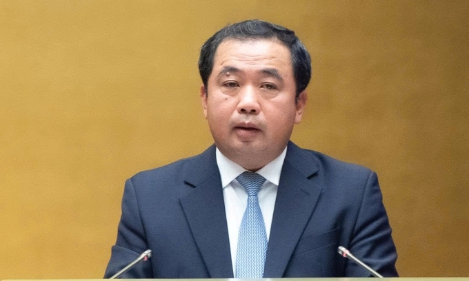 Bộ trưởng Nông nghiệp và Môi trường Trần Đức Thắng giải trình chiều 1/12. Ảnh: Media Quốc hội