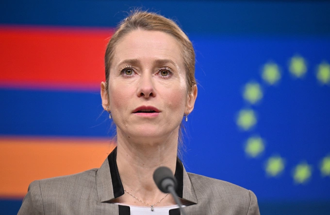 Cao ủy chính sách đối ngoại của EU Kaja Kallas tại Brussels, Bỉ ngày 2/12. Ảnh: AFP