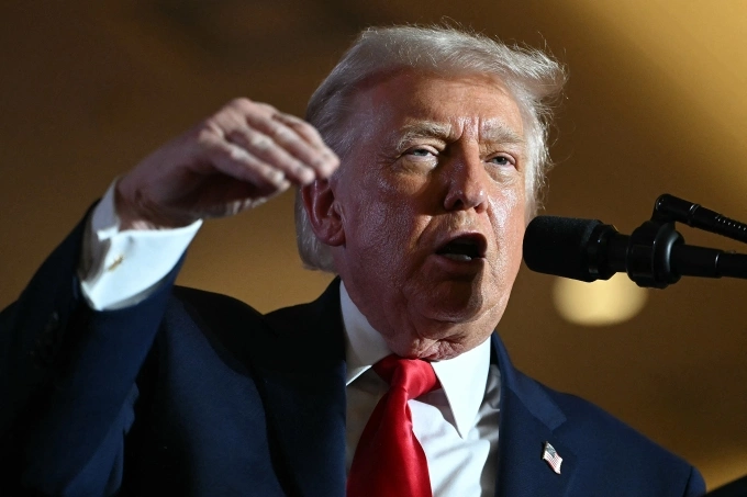 Tổng thống Mỹ Donald Trump phát biểu tại Mount Pocono, bang Pennsylvania ngày 9/12. Ảnh: AFP