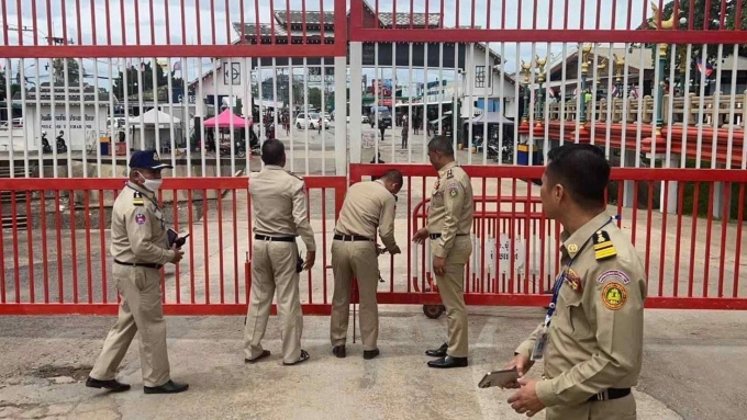 Cửa khẩu Daung ở tỉnh Battambang, Campuchia hồi tháng 6. Ảnh: NTC