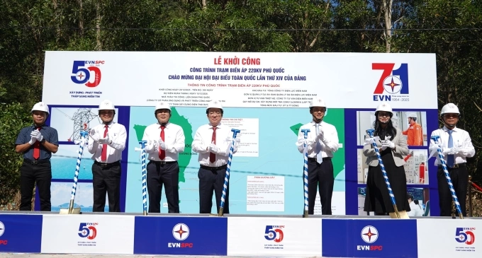 EVNSPC khởi công Trạm biến áp 220 kV sáng 20/12. Ảnh: An Phương