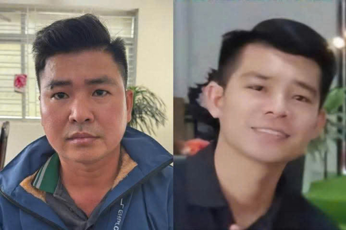 Trần Quang Út (trái) và Mai Minh Tấn bị cáo buộc cầm đầu đường dây lừa đảo. Ảnh: Công an Đăk Lăk