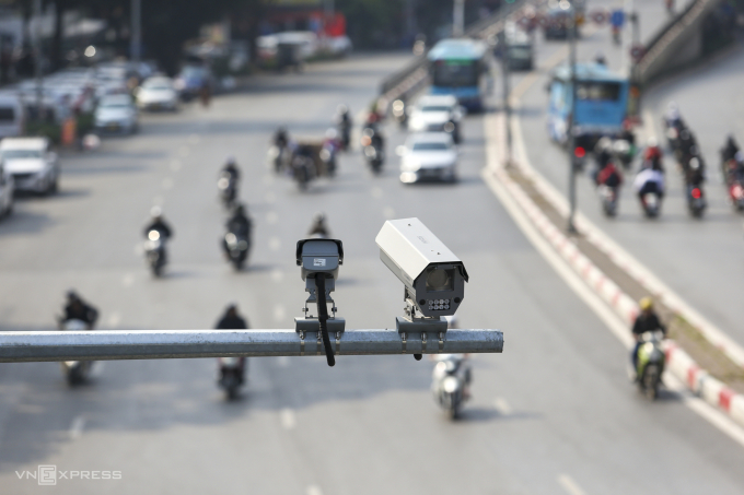 Camera AI trên phố Hà Nội. Ảnh: Việt An