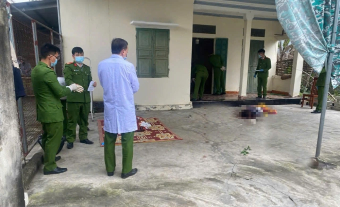 Hiện trường vụ thảm án do Khánh gây án. Ảnh: Lê Hoàng