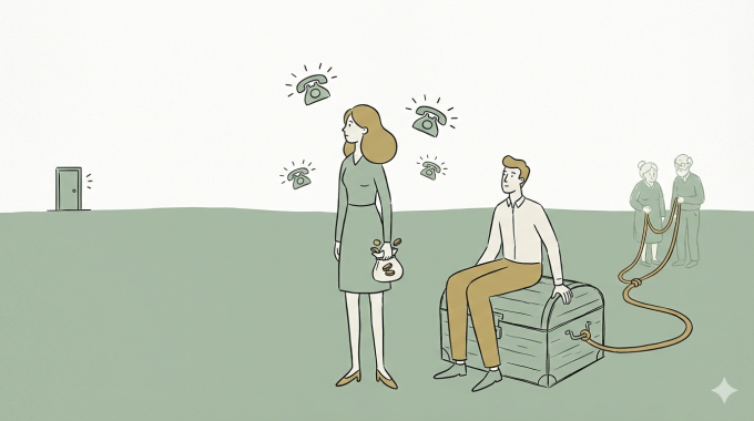 Chồng và bố mẹ anh không rõ ràng chuyện tài chính