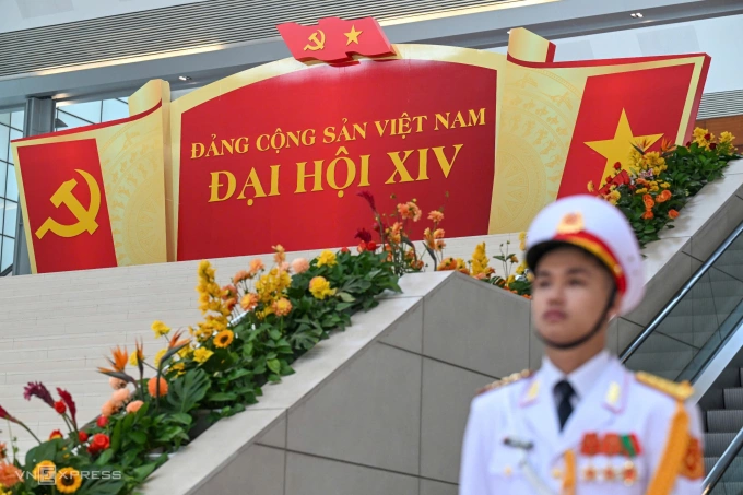 Bên trong Trung tâm Hội nghị Quốc gia - nơi sẽ diễn ra Đại hội Đảng XIV. Ảnh: Giang Huy