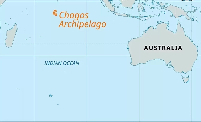 Vị trí quần đảo Chagos. Đồ họa: Britannica