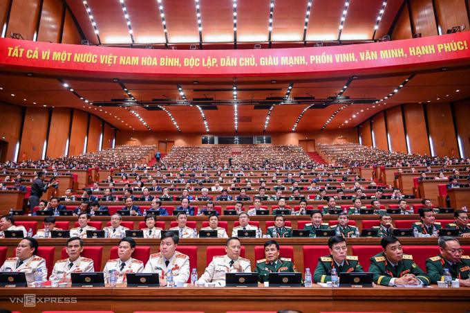 Đại biểu dự Đại hội Đảng XIV tại Trung tâm Hội nghị Quốc gia. Ảnh: Giang Huy