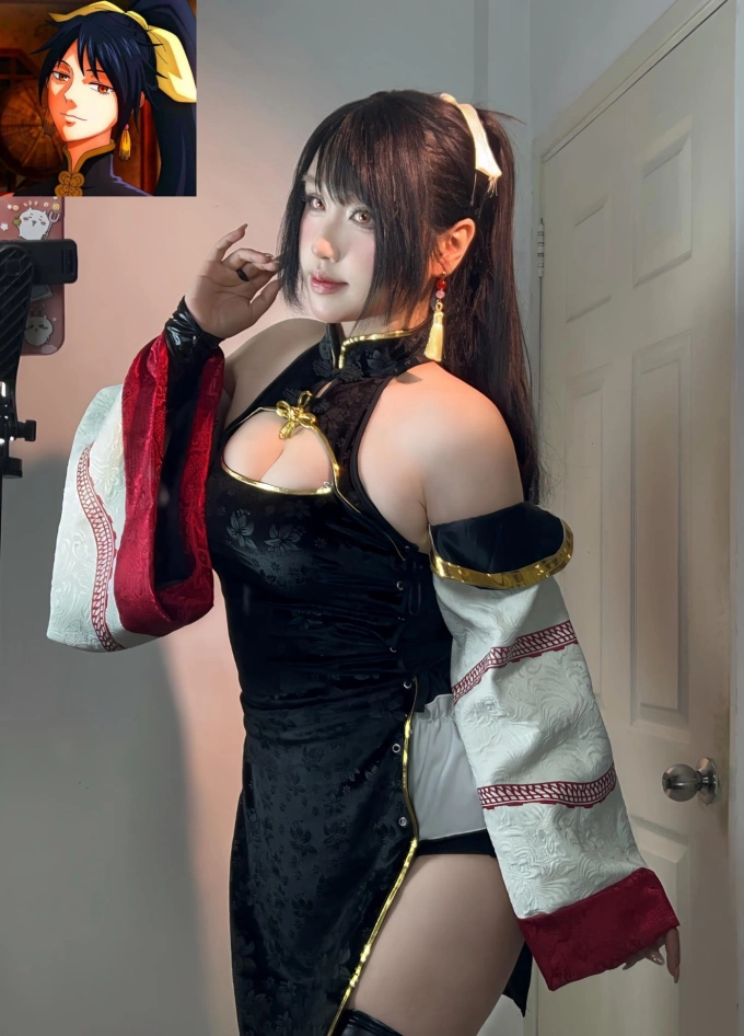 Julia Hà cosplay nhân vật Xuân Yến trong Record of Ragnarok. Julia Hà cosplay nhân vật Xuân Yến trong Record of Ragnarok.