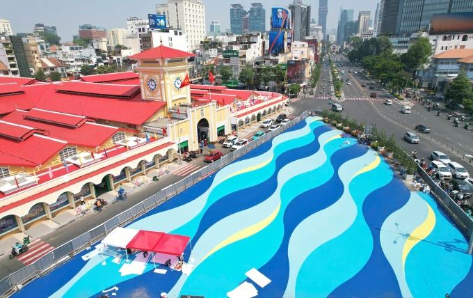 Một góc khác cảnh quan khu chợ Bến Thành được chỉnh trang. Ảnh: Quỳnh Trần