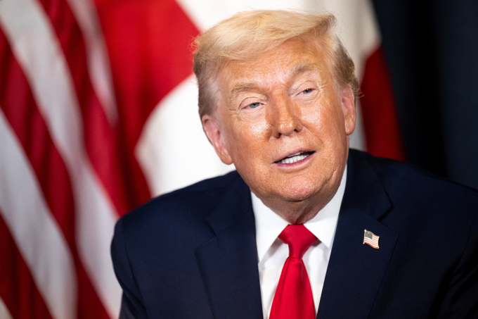 Tổng thống Mỹ Donald Trump phát biểu tại Davos, Thụy Sĩ hôm 21/1. Ảnh: Reuters