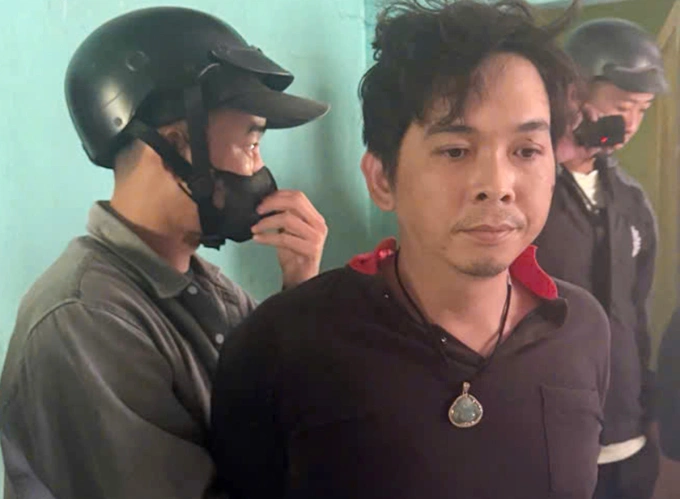 Trần Dương Hoàng khi bị bắt. Ảnh: Hoàng Nam