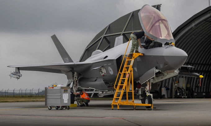 Tiêm kích F-35A Hà Lan triển khai ở Ba Lan hồi tháng 8/2025. Ảnh: BQP Hà Lan