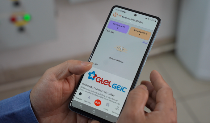 Hệ thống truyền tin báo cháy tự động cảnh báo đến cơ sở qua cuộc gọi và ứng dụng Gsafepro. Ảnh: GTel
