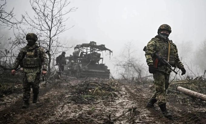 Đơn vị pháo tự hành Giatsint-S Nga tại tỉnh Donetsk tháng 11/2025. Ảnh: RIA Novosti