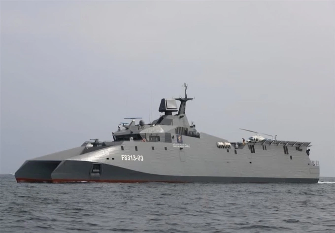 Một tàu tuần tra của hải quân Iran tại thành phố cảng Bandar Abbas hồi năm 2024. Ảnh: Tasnim