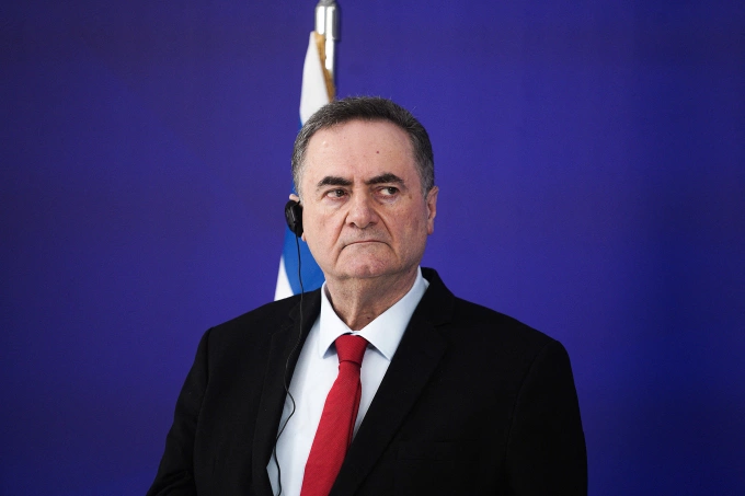 Bộ trưởng Quốc phòng Israel, Israel Katz, tại một cuộc họp báo ở Athens, Hy Lạp ngày 20/1. Ảnh: AFP