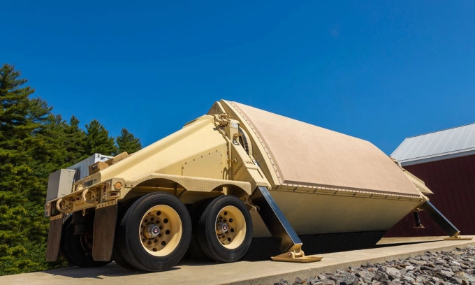 Radar AN/TPY-2 bản nâng cấp trong bức ảnh đăng hồi tháng 5/2025. Ảnh: RTX