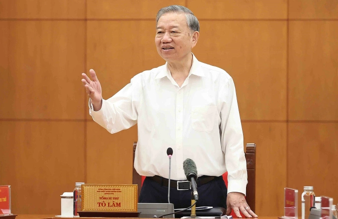 Tổng Bí thư chủ trì họp Thường trực Ban Chỉ đạo Trung ương về phòng chống tham nhũng, lãng phí, tiêu cực sáng 18/3. Ảnh: TTXVN