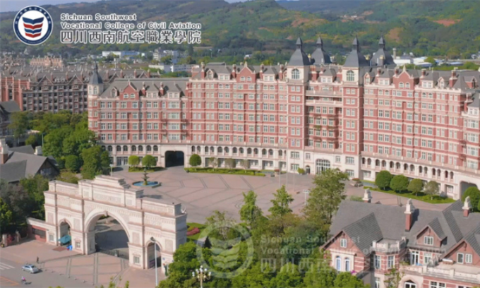 Trường Cao đẳng Nghề Hàng không Tây Nam Tứ Xuyên. Ảnh: Sichuan Southwest Vocational College of Civil Aviation