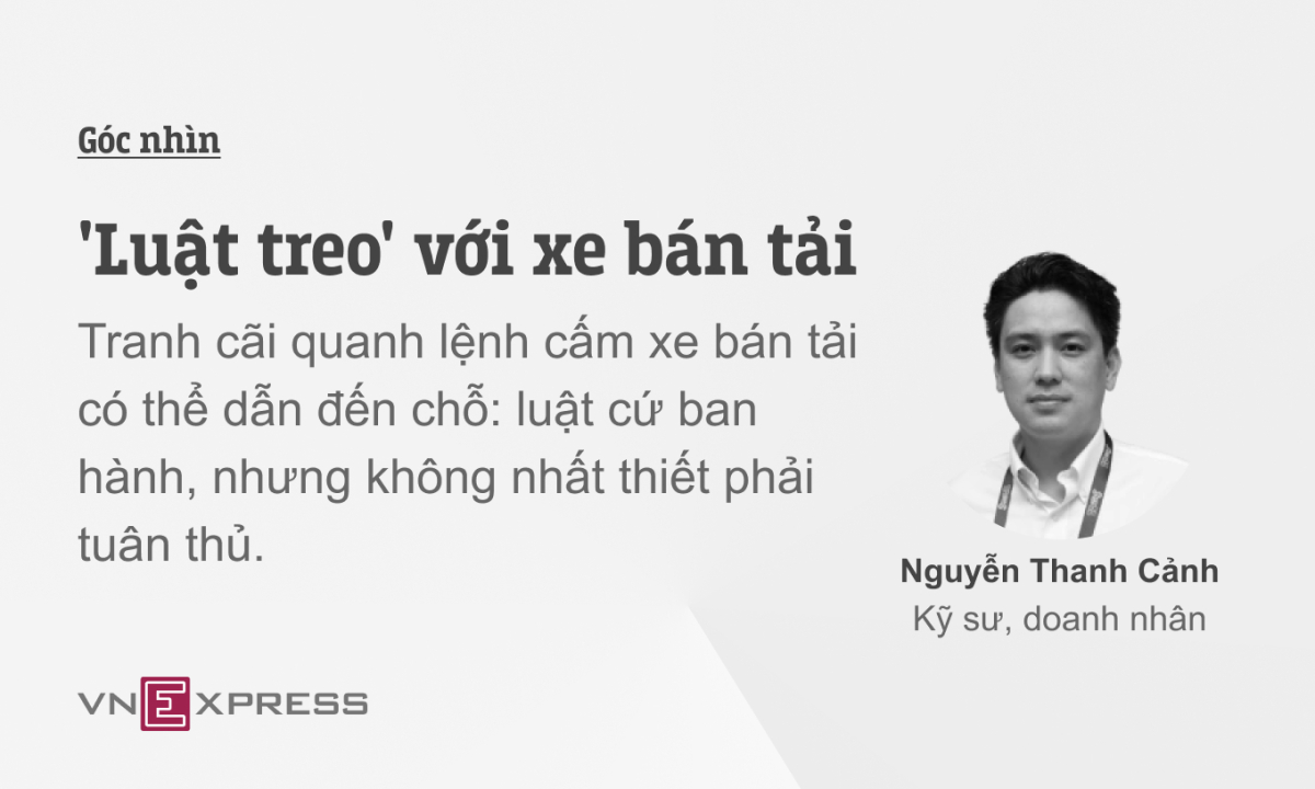 'Luật treo' với xe bán tải