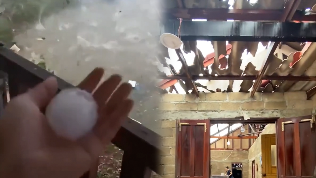 Mưa đá to bằng quả cam tàn phá hàng nghìn căn nhà ở Lào