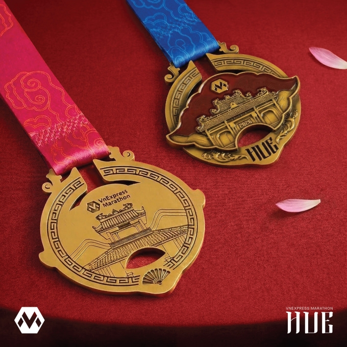 VnExpress Marathon Hue 2026 medal. Photo courtesy of VnExpress Marathon