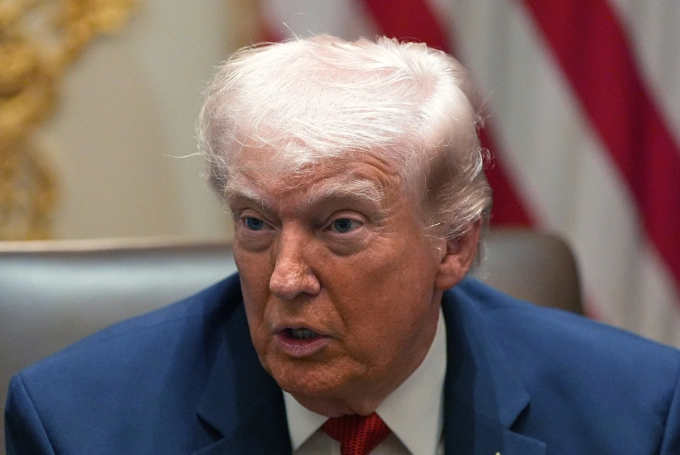 Tổng thống Mỹ Donald Trump phát biểu tại cuộc họp nội các ngày 26/3 ở Nhà Trắng. Ảnh: AP