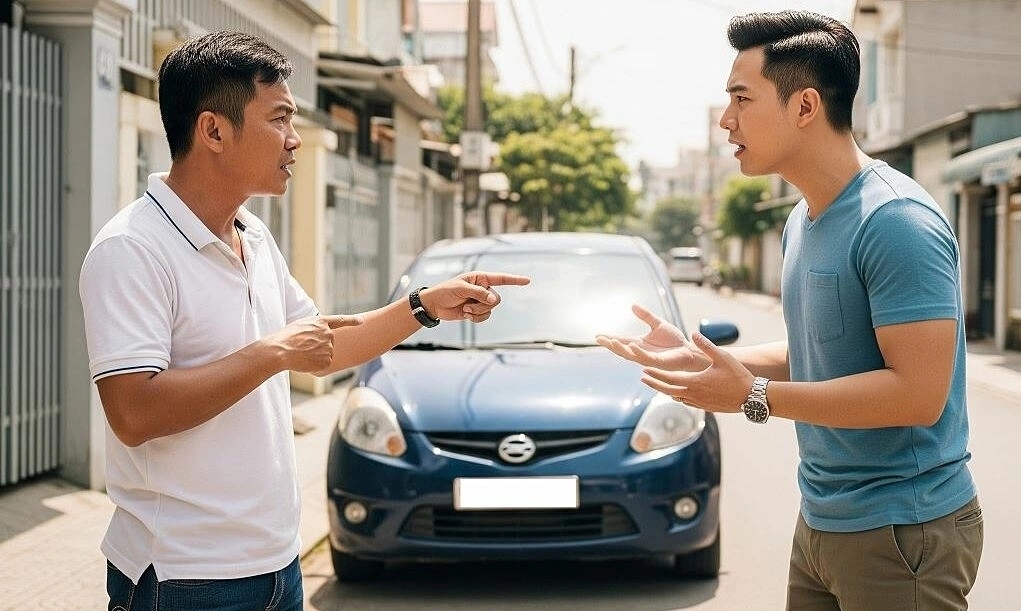 'Bó tay' cãi lý với tài xế đỗ xe chắn cửa nhà mỗi ngày