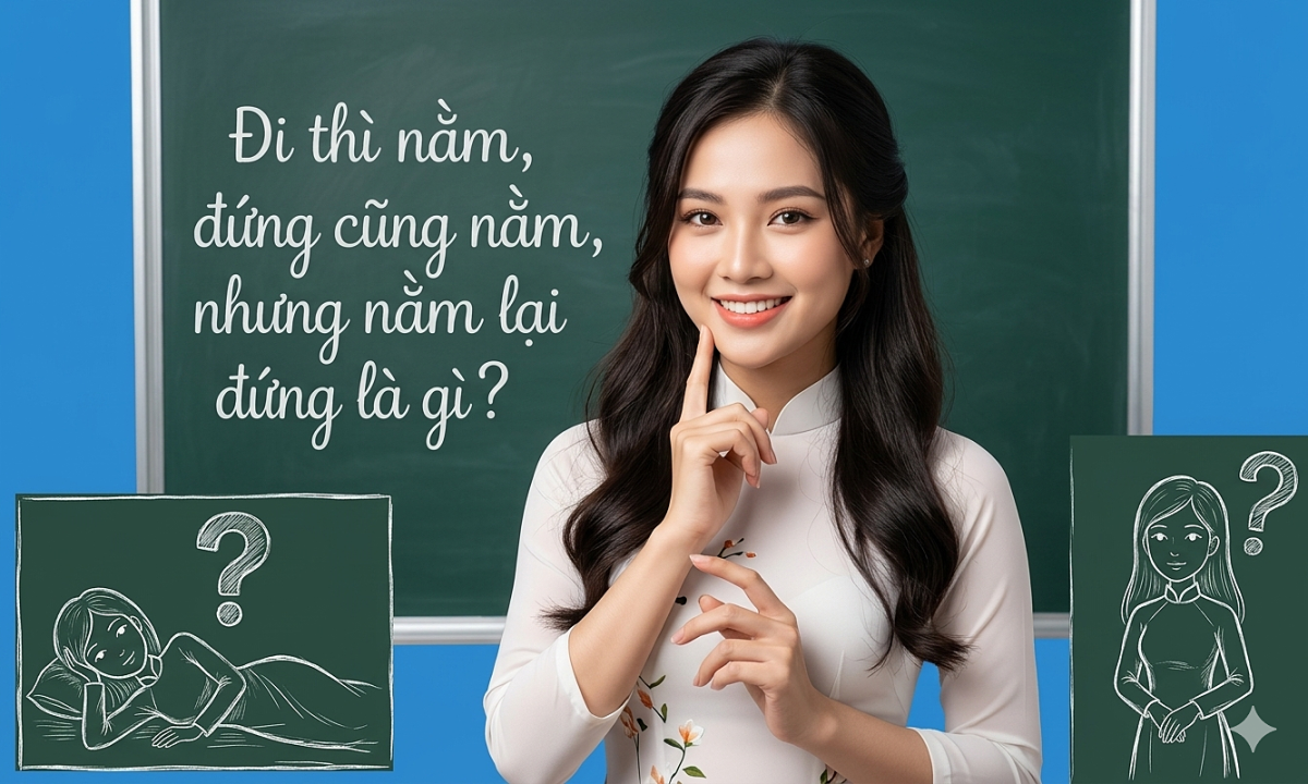 Đi thì nằm, đứng cũng nằm, nhưng nằm lại đứng là gì?