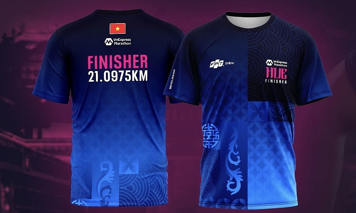 Dấu ấn cung đình trên áo finisher VnExpress Marathon Huế 2026