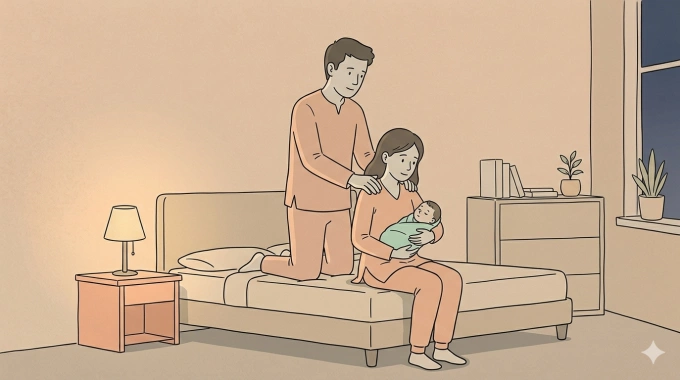 Nếu không ưng nhà ngoại chăm cháu, người chồng nên nghỉ làm tự chăm