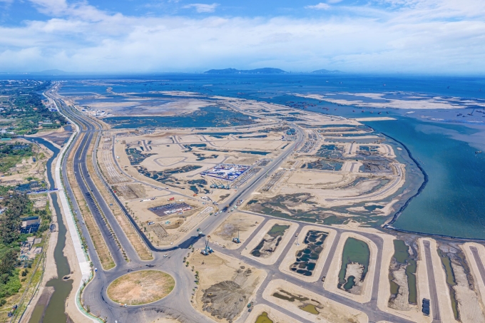 Siêu đô thị Vinhomes Green Paradise Cần Giờ (TP HCM) sau gần một năm khởi công. Ảnh: Vinhomes