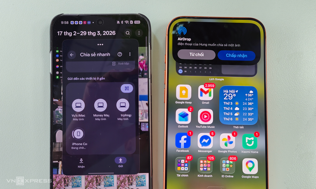 Điện thoại Oppo bắt đầu dùng được AirDrop với iPhone