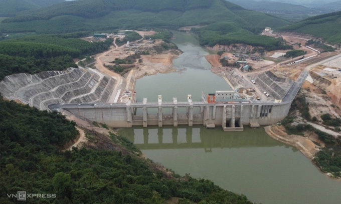 Công trình Bản Mồng, hồ thủy lợi lớn nhất Nghệ An. Ảnh:Đức Hùng