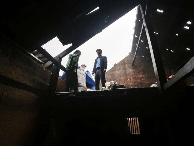 Mưa đá, giông lốc gây thiệt hại ở Tuyên Quang ngày 23/3. Ảnh: Tuyên Quang