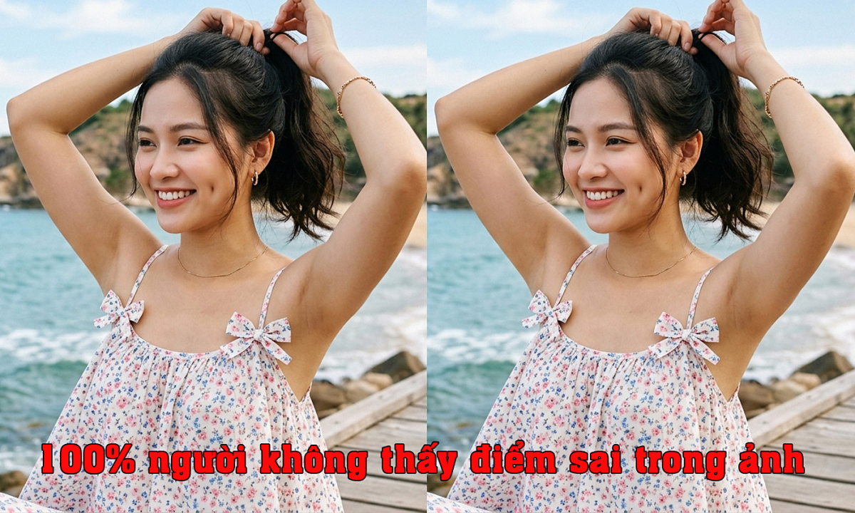 100% người xem không phát hiện điểm khác biệt trong ảnh, còn bạn?