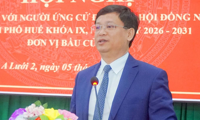 Ông Nguyễn Thanh Bình, Phó Chủ tịch thường trực TP Huế nhiệm kỳ 2021 -2026 giữ chức Bí thư phường Thuận Hóa. Ảnh: Vạn An