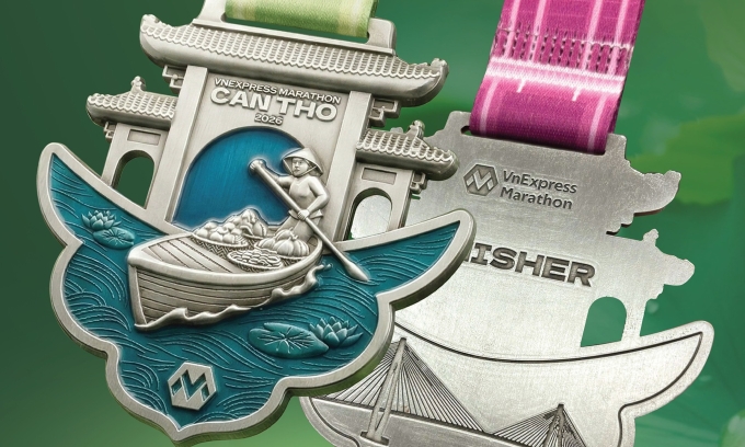 Mekong Delta life reflected in VnExpress Marathon Can Tho 2026 medal and race shirt